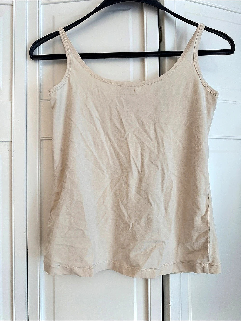 Sundance Cotton Tank Top in Cream Size Medium